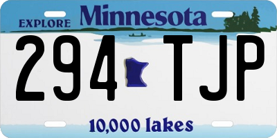 MN license plate 294TJP