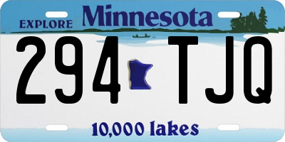MN license plate 294TJQ