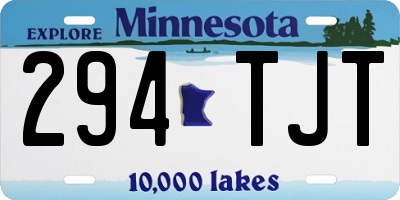 MN license plate 294TJT