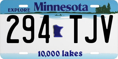 MN license plate 294TJV