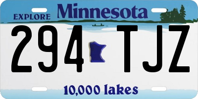 MN license plate 294TJZ