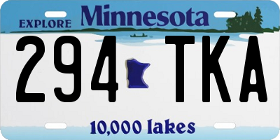 MN license plate 294TKA