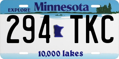 MN license plate 294TKC