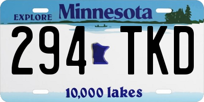 MN license plate 294TKD