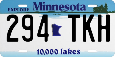 MN license plate 294TKH