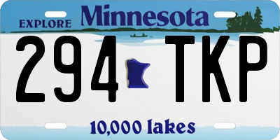 MN license plate 294TKP