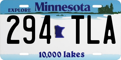 MN license plate 294TLA