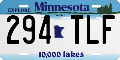 MN license plate 294TLF