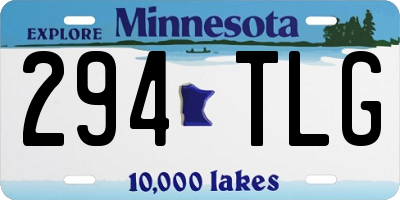 MN license plate 294TLG
