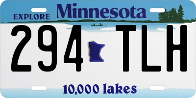 MN license plate 294TLH