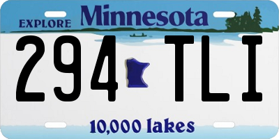MN license plate 294TLI