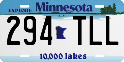 MN license plate 294TLL