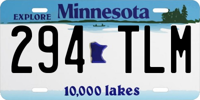 MN license plate 294TLM