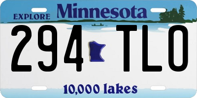 MN license plate 294TLO