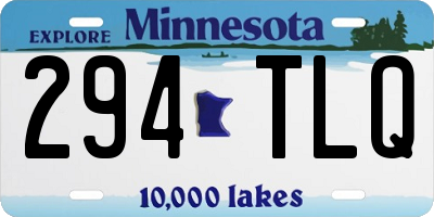 MN license plate 294TLQ