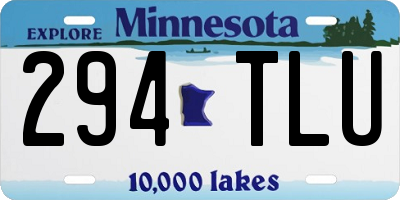 MN license plate 294TLU