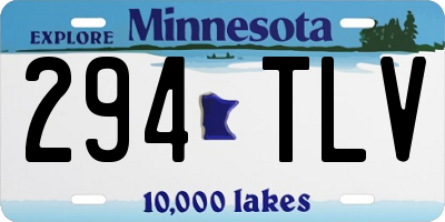 MN license plate 294TLV