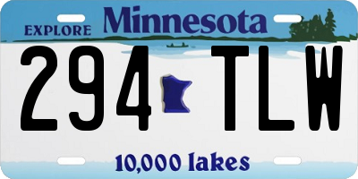 MN license plate 294TLW