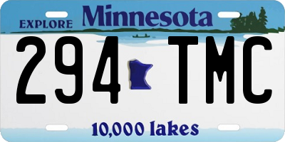 MN license plate 294TMC