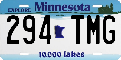 MN license plate 294TMG