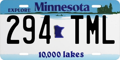 MN license plate 294TML