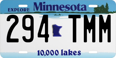 MN license plate 294TMM