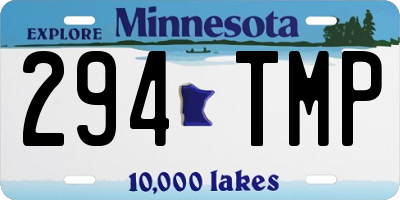 MN license plate 294TMP