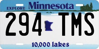 MN license plate 294TMS