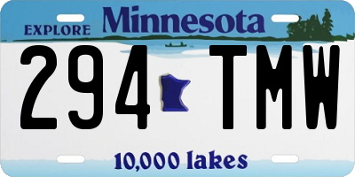 MN license plate 294TMW