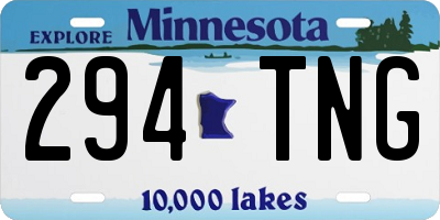MN license plate 294TNG