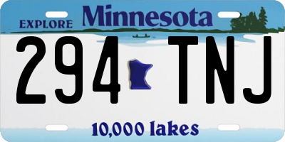 MN license plate 294TNJ