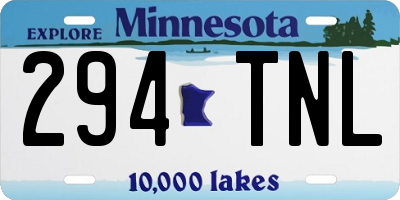 MN license plate 294TNL