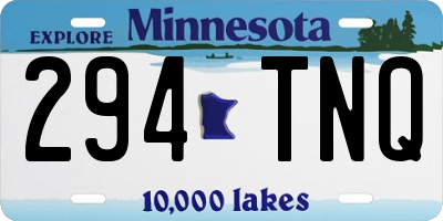 MN license plate 294TNQ