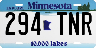 MN license plate 294TNR