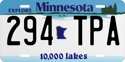 MN license plate 294TPA