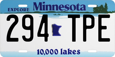 MN license plate 294TPE
