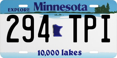MN license plate 294TPI