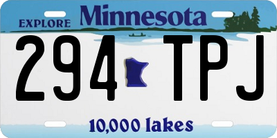 MN license plate 294TPJ