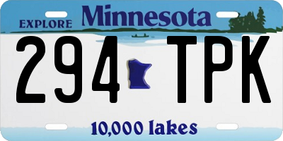 MN license plate 294TPK