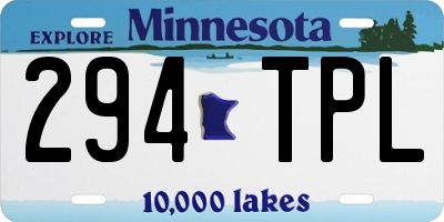 MN license plate 294TPL