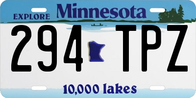 MN license plate 294TPZ