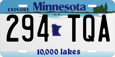 MN license plate 294TQA