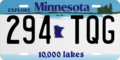 MN license plate 294TQG