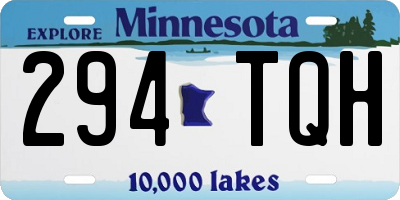 MN license plate 294TQH