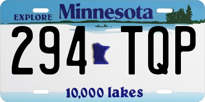 MN license plate 294TQP