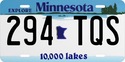 MN license plate 294TQS