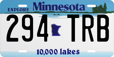MN license plate 294TRB