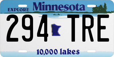 MN license plate 294TRE