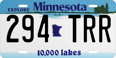 MN license plate 294TRR