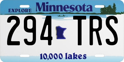 MN license plate 294TRS